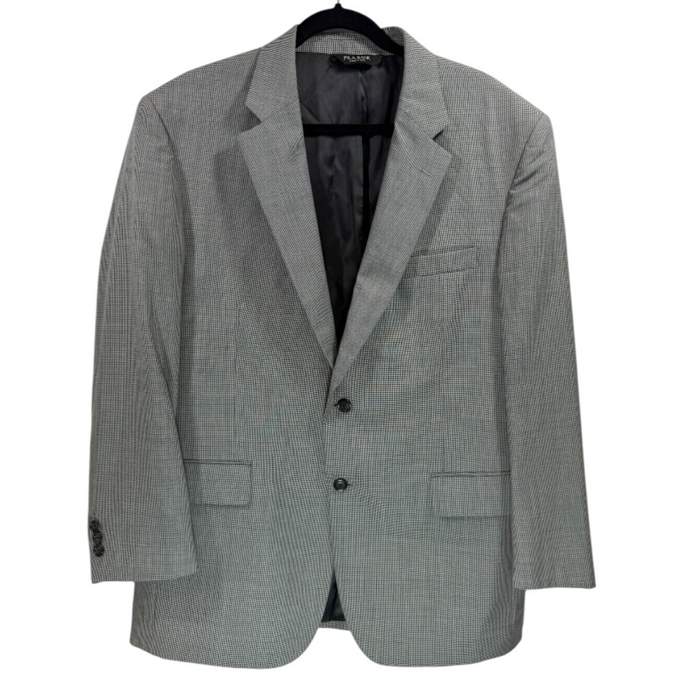Jos A Bank Men's Wool Two Button Houndstooth Blazer Sport Coat Size 44R Career